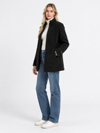 Schwarz - Fumoya Teddyfleece-Jacke
