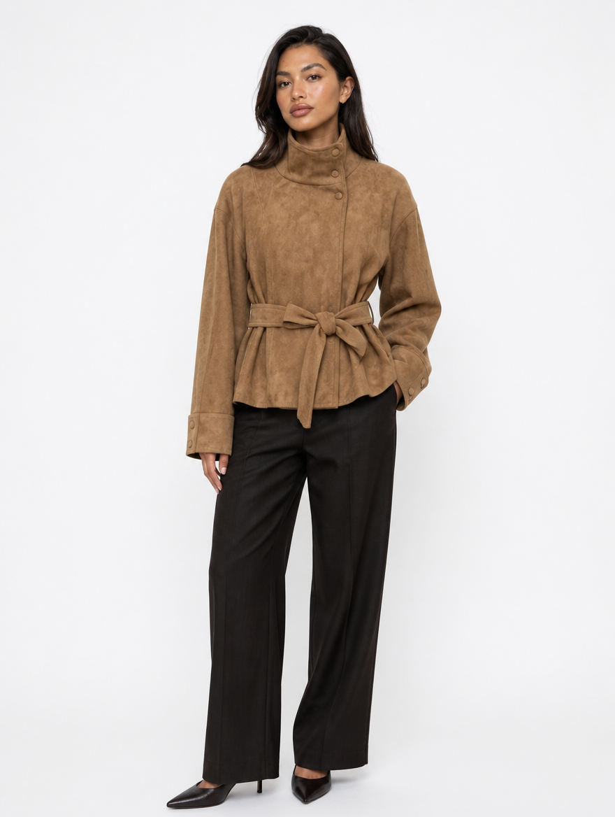 Karamell -  Kurzjacke im French-Chic-Stil