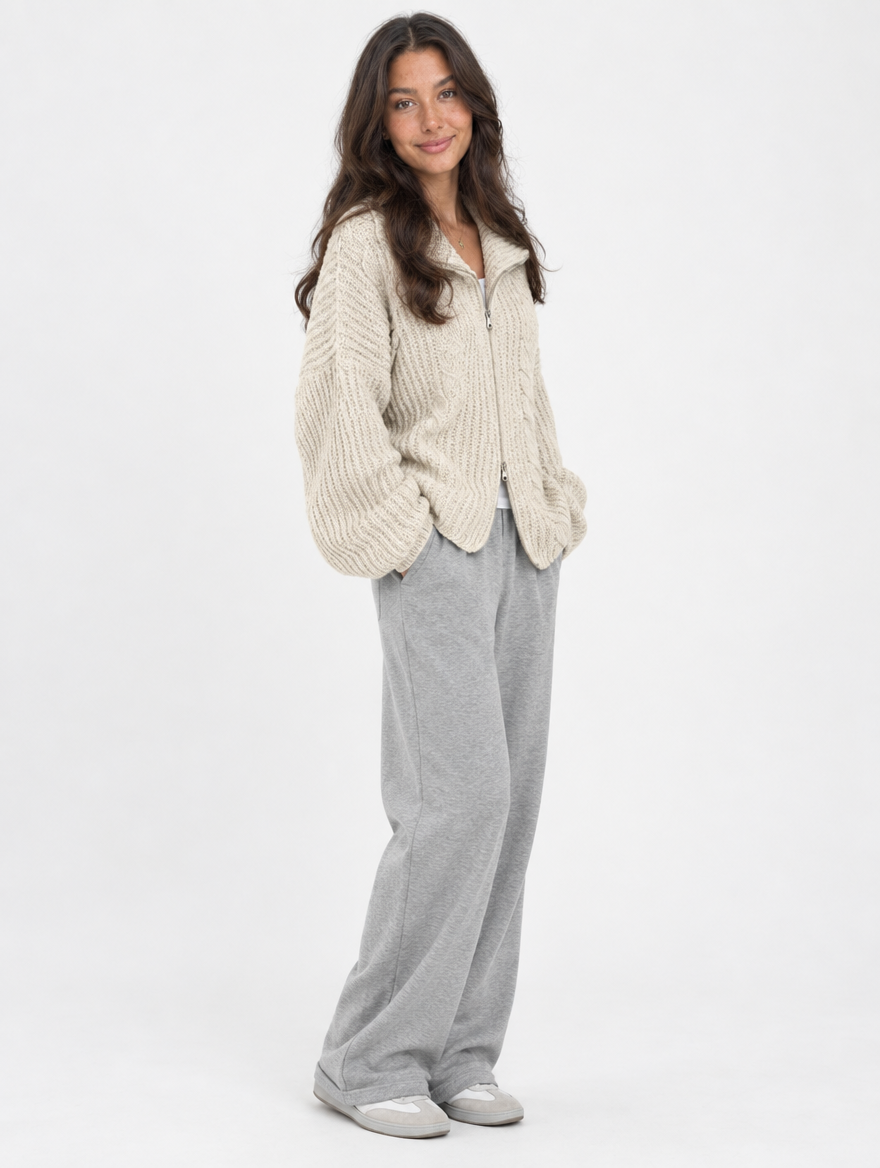 Beige - Strickcardigan