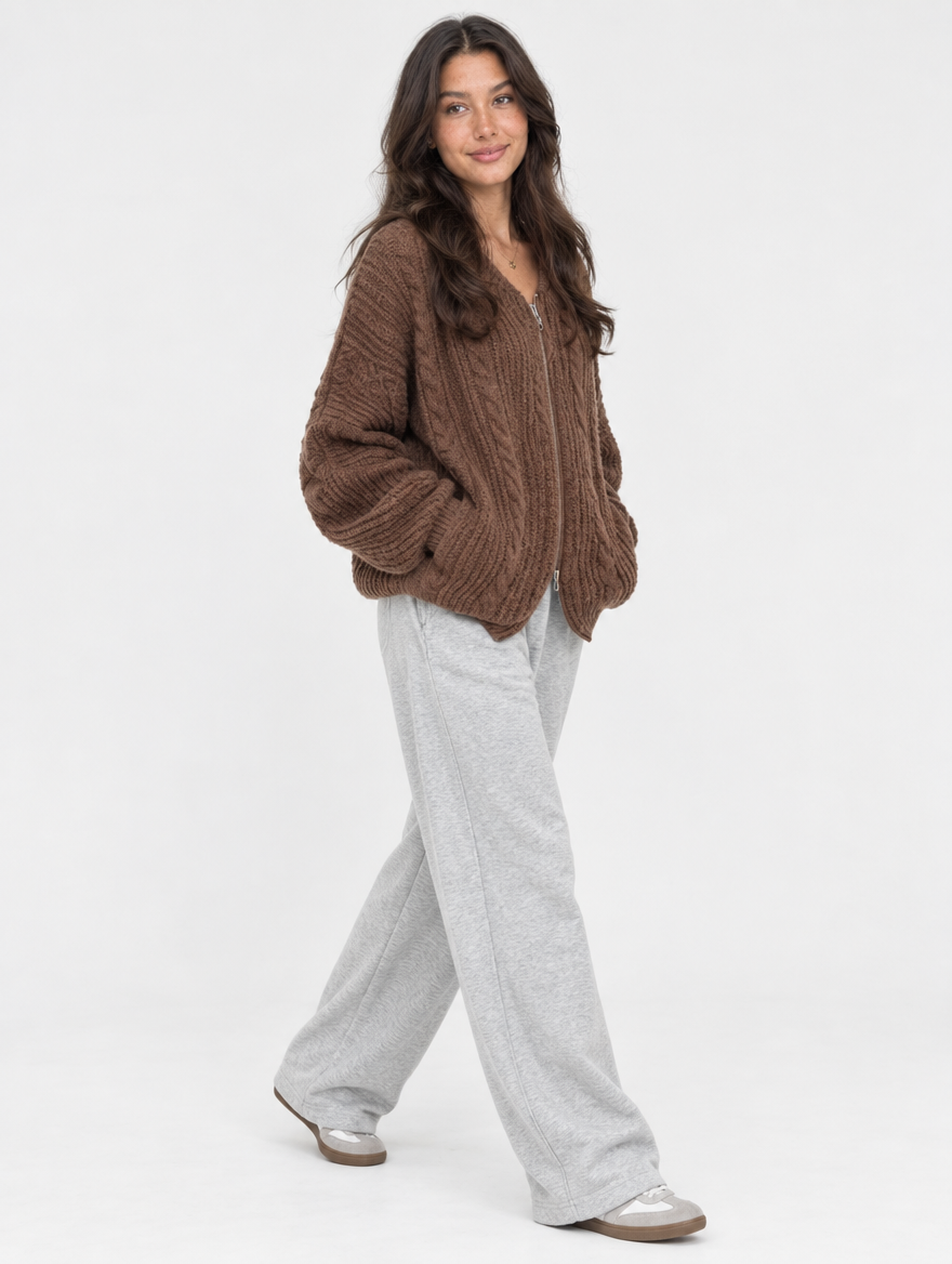 Braun - Strickcardigan